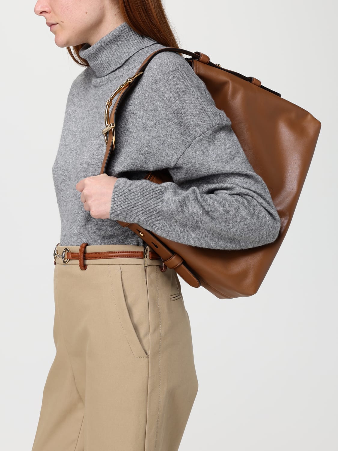 GUCCI BOLSO DE HOMBRO: Bolso de hombro mujer Gucci, Marrón - Img 2