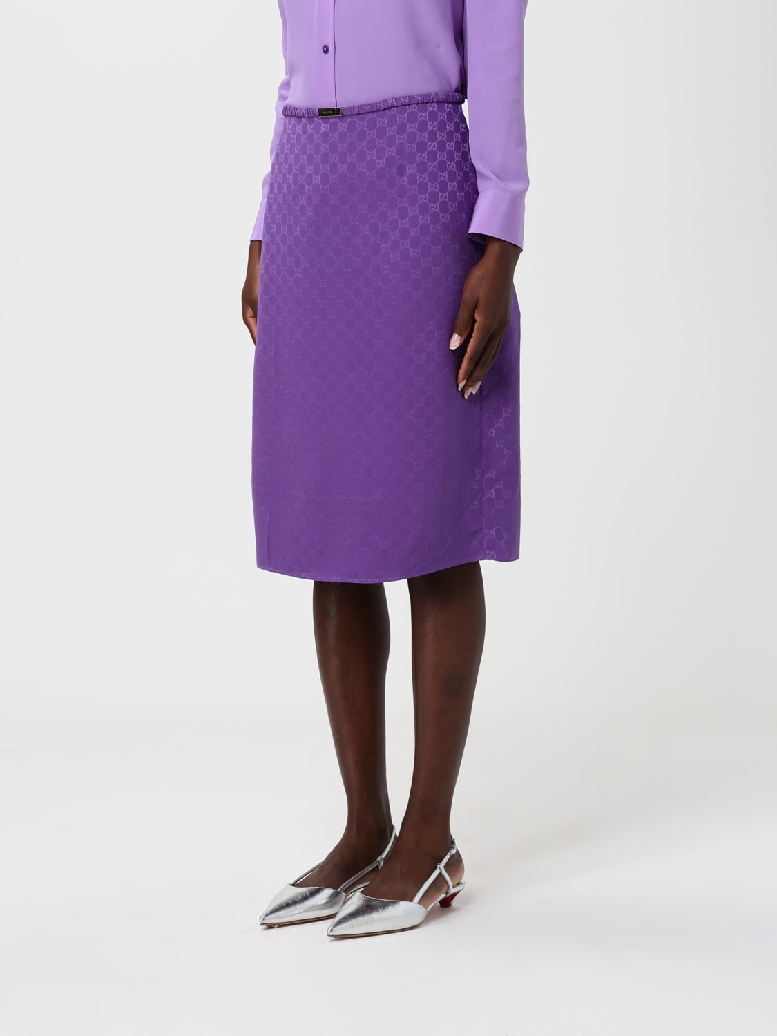 GUCCI ROCK: Rock damen Gucci, Violett - Img 4