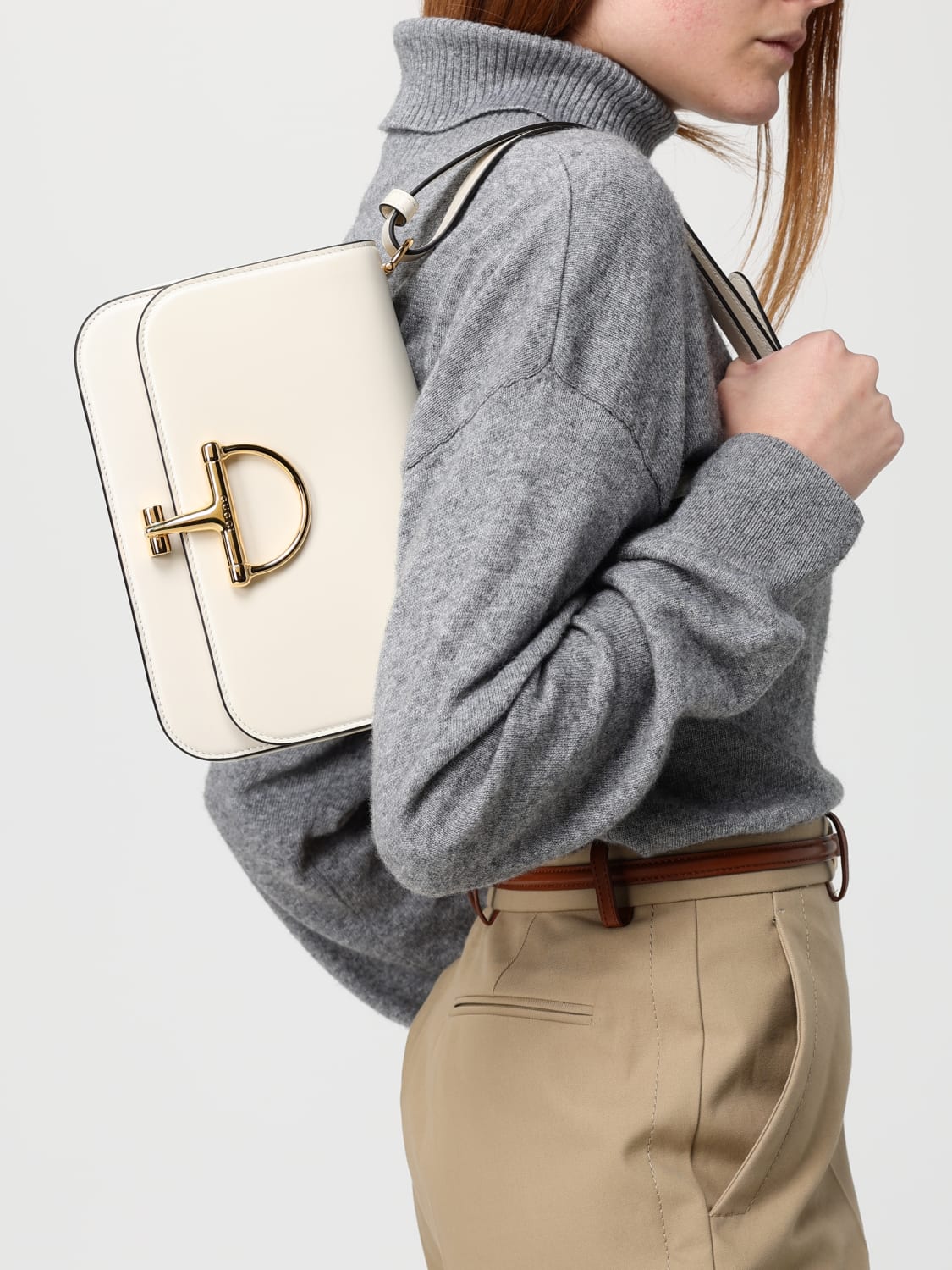 GUCCI MINI BAG: Shoulder bag woman Gucci, White - Img 2