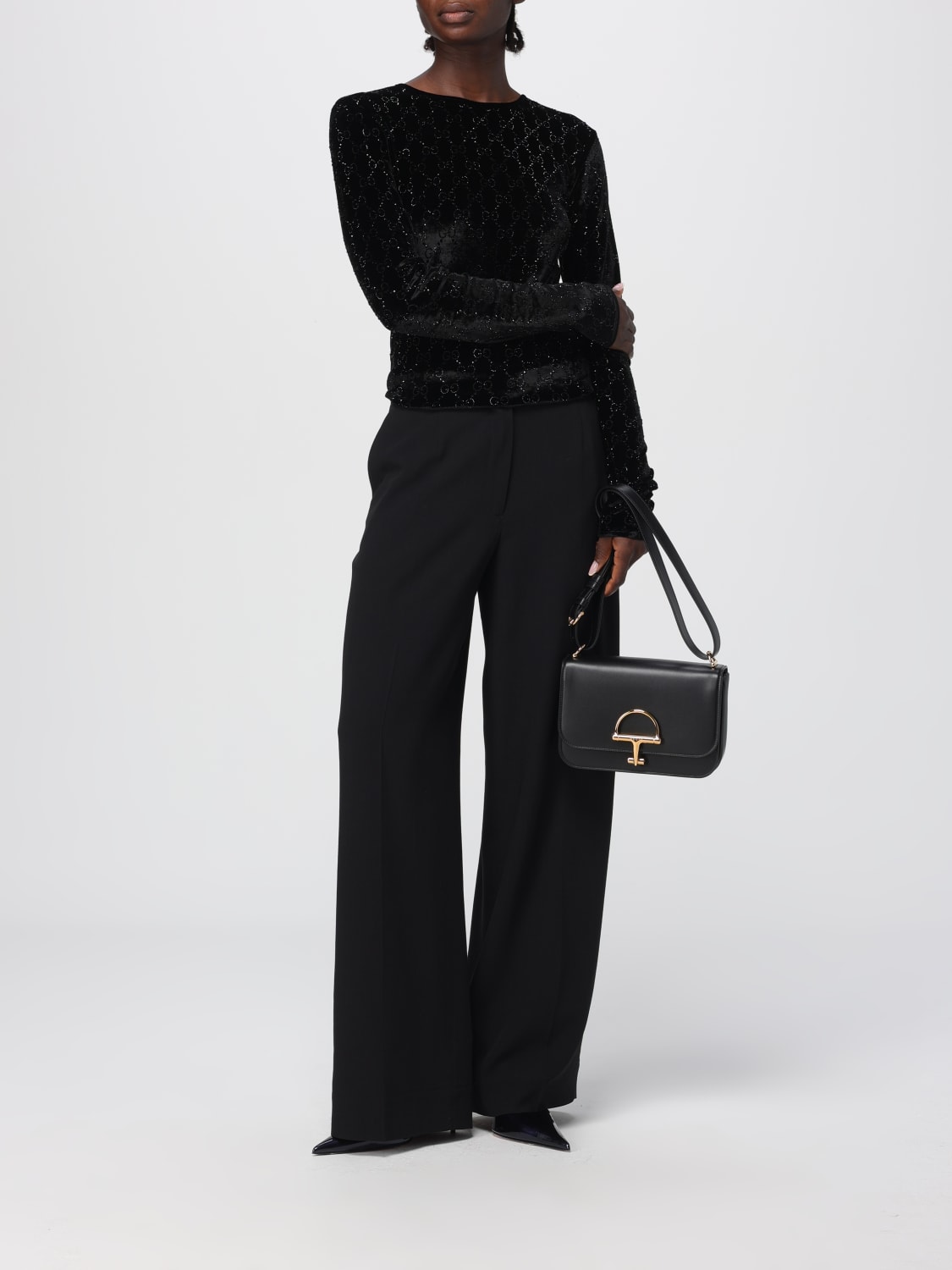 GUCCI BORSA MINI: Borsa Siena Mini Gucci in pelle , Nero - Img 2