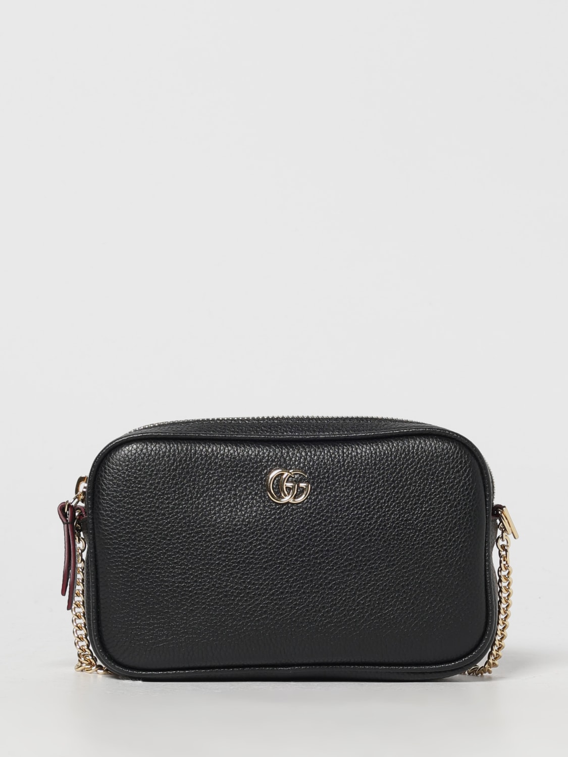 GUCCI BORSA MINI: Borsa Mini Camera Bag GG Marmont Gucci in pelle a grana , Nero - Img 1