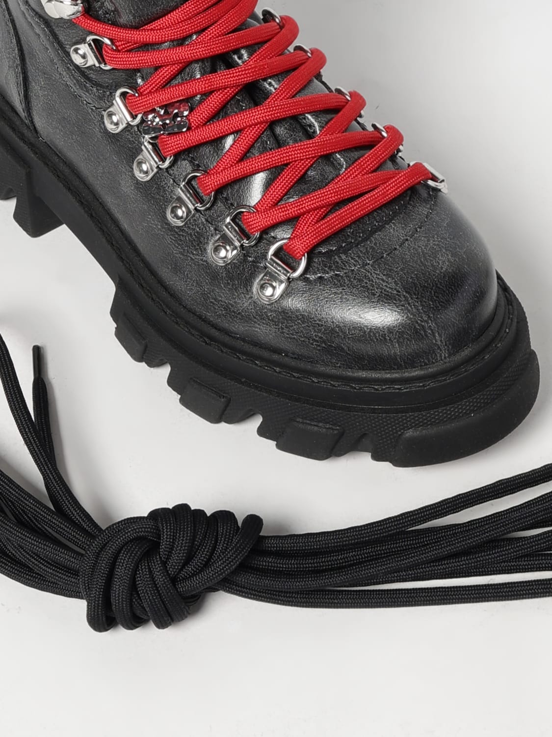 GANNI BOOTS: Flat ankle boot woman Ganni, Brown - Img 4