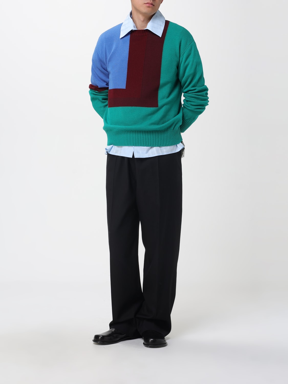 LOEWE PULLOVER: Pullover herren Loewe, Burgunderrot - Img 2