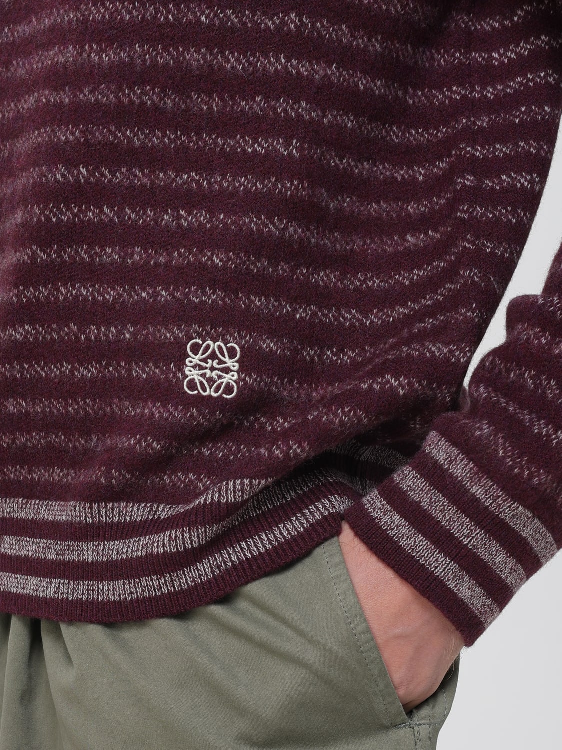 LOEWE SWEATER: Sweater men Loewe, Burgundy - Img 5