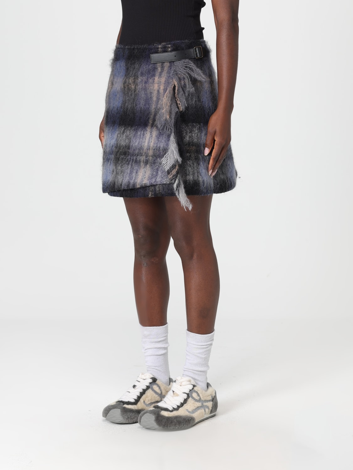 LOEWE FALDA: Falda mujer Loewe, Azul Oscuro - Img 4