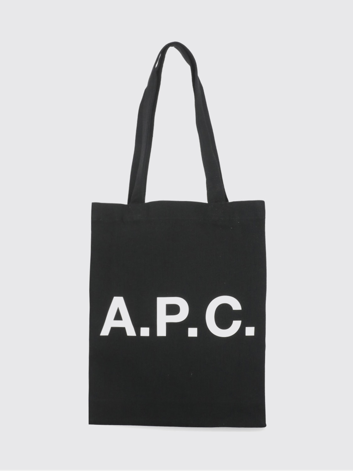 A.P.C. BORSA TOTE: Borsa Lou Tote A.P.C. in canvas di cotone , Nero - Img 1