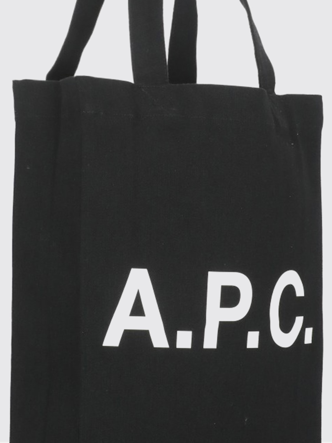 A.P.C. BORSA TOTE: Borsa Lou Tote A.P.C. in canvas di cotone , Nero - Img 3