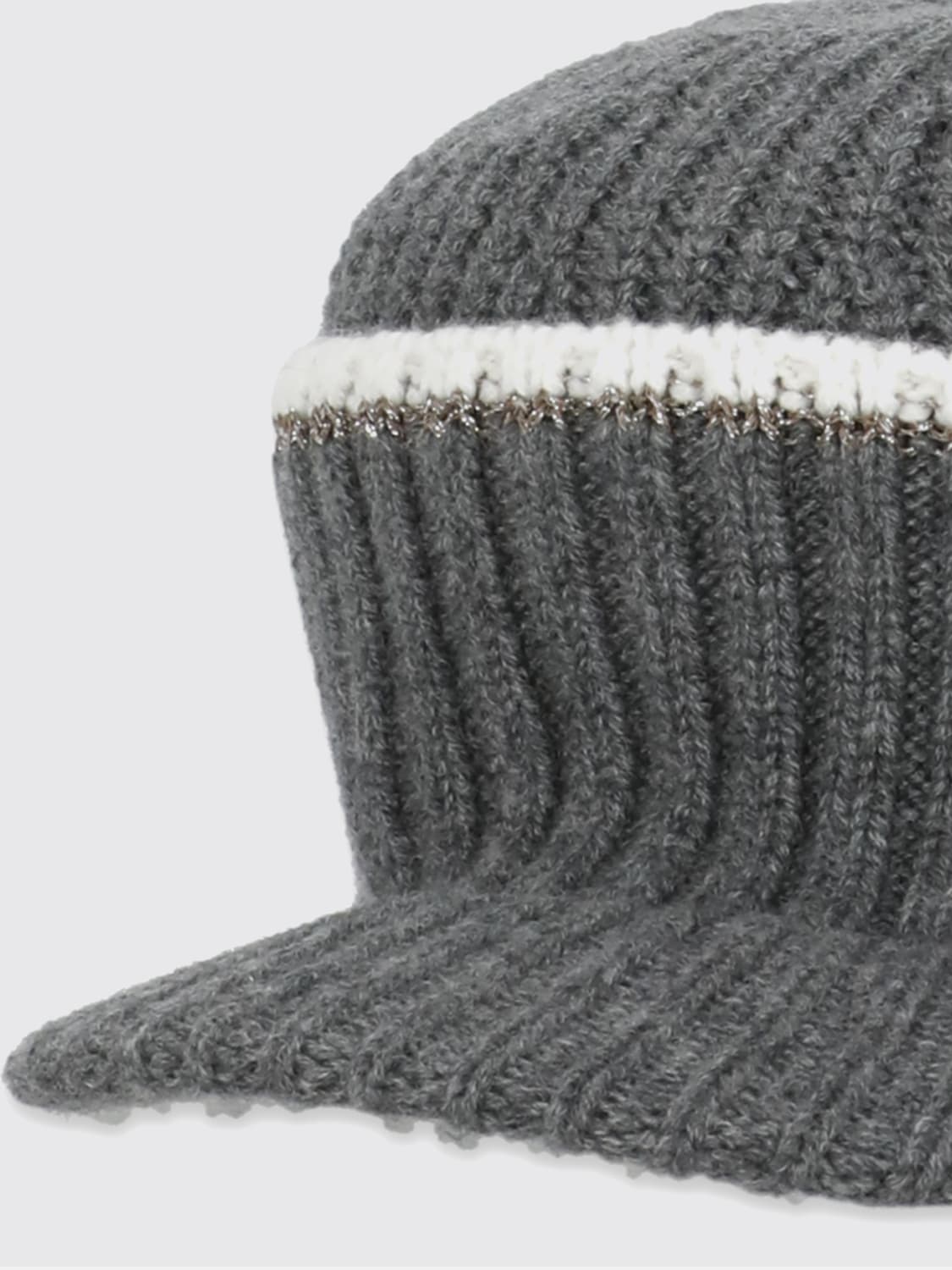 BRUNELLO CUCINELLI HAT: Hat woman Brunello Cucinelli, Grey - Img 2