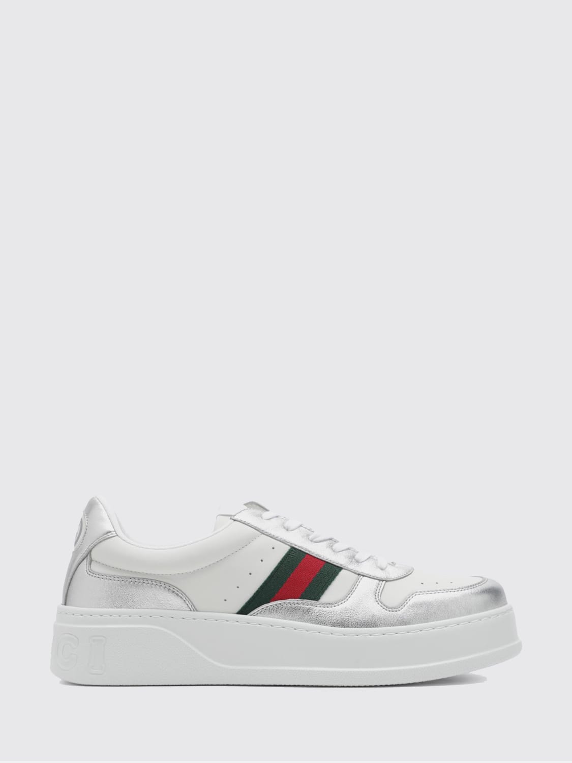 GUCCI SNEAKERS: Sneakers men Gucci, Silver - Img 1