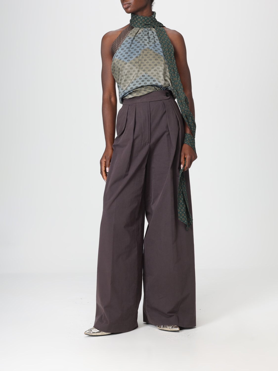 DRIES VAN NOTEN PANTS: Pants woman Dries Van Noten, Brown - Img 2