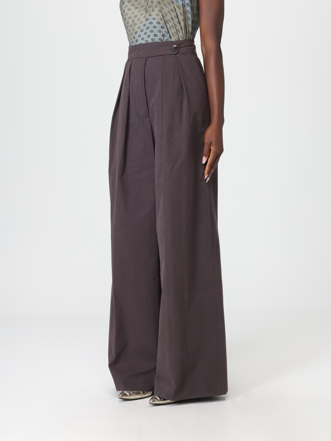 DRIES VAN NOTEN PANTS: Pants woman Dries Van Noten, Brown - Img 4