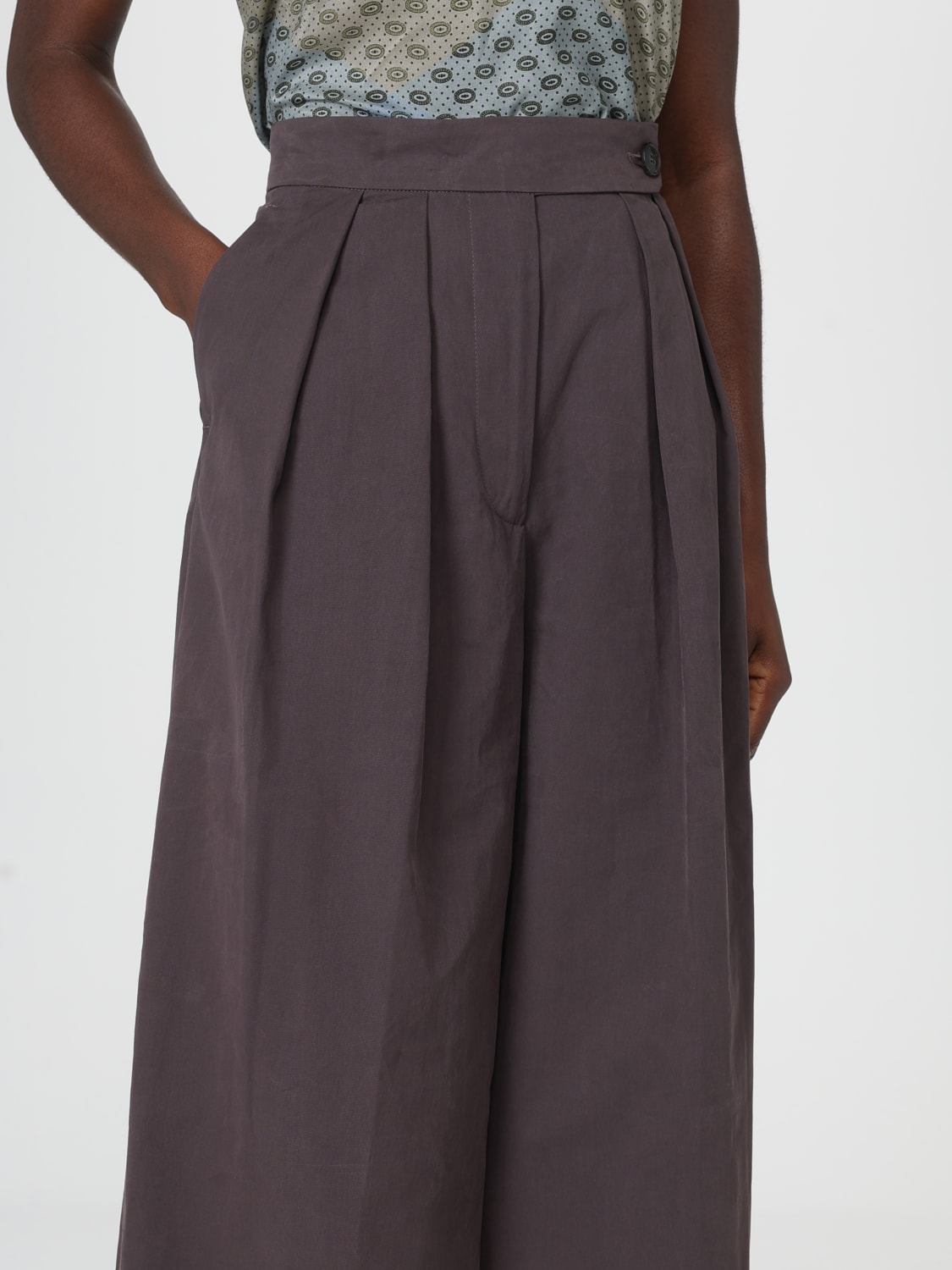 DRIES VAN NOTEN PANTS: Pants woman Dries Van Noten, Brown - Img 5