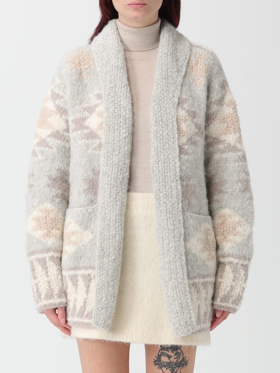 FRANTIC PULLOVER: Strickjacke damen Frantic, Grau - Img 1