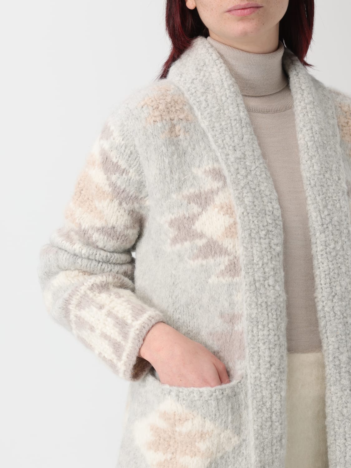 FRANTIC PULLOVER: Strickjacke damen Frantic, Grau - Img 3