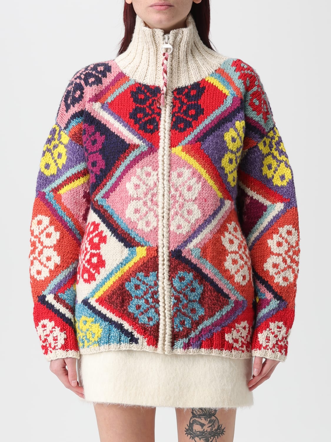 FRANTIC SWEATER: Cardigan woman Frantic, Multicolor - Img 1