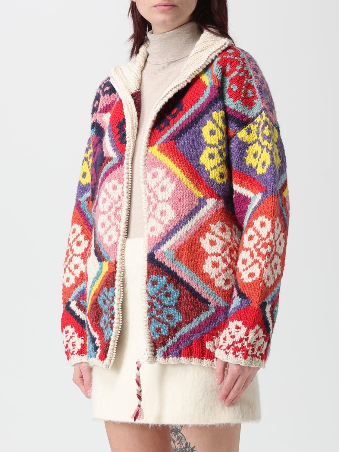 FRANTIC SWEATER: Cardigan woman Frantic, Multicolor - Img 3