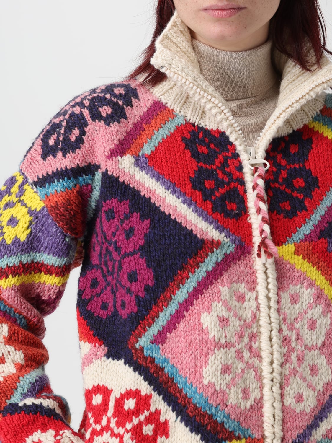FRANTIC SWEATER: Cardigan woman Frantic, Multicolor - Img 4