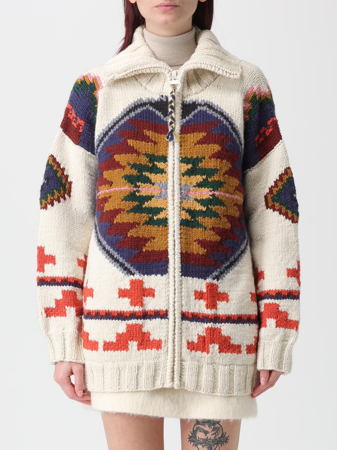 FRANTIC PULLOVER: Strickjacke damen Frantic, Beige - Img 1