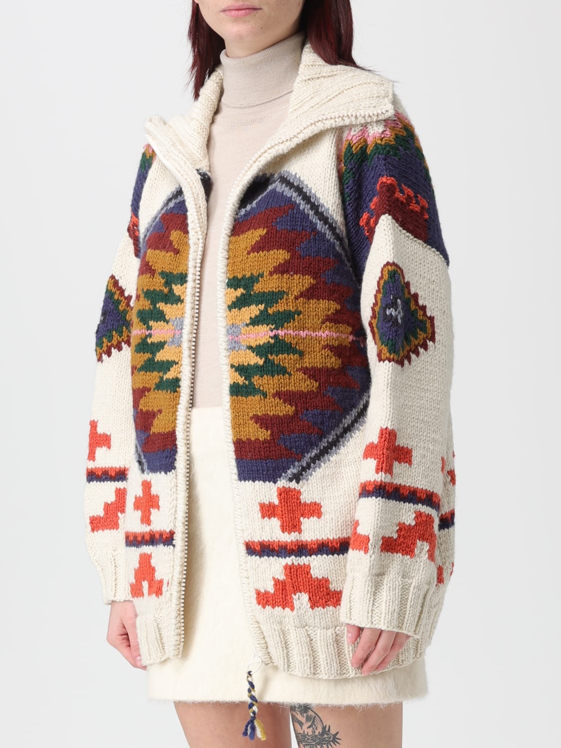 FRANTIC PULLOVER: Strickjacke damen Frantic, Beige - Img 3