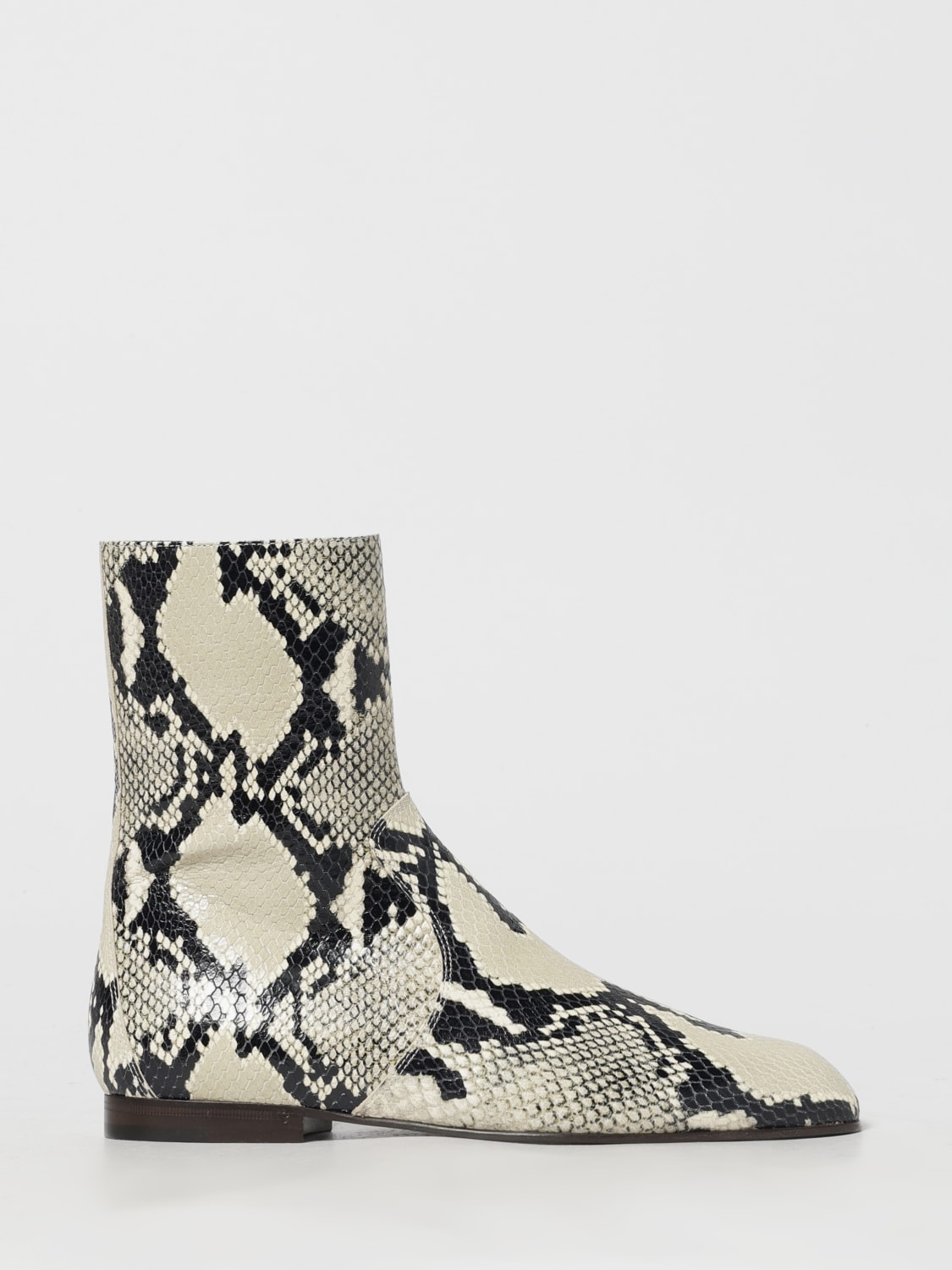 KHAITE BOOTS: Flat ankle boot woman Khaite, Beige - Img 1