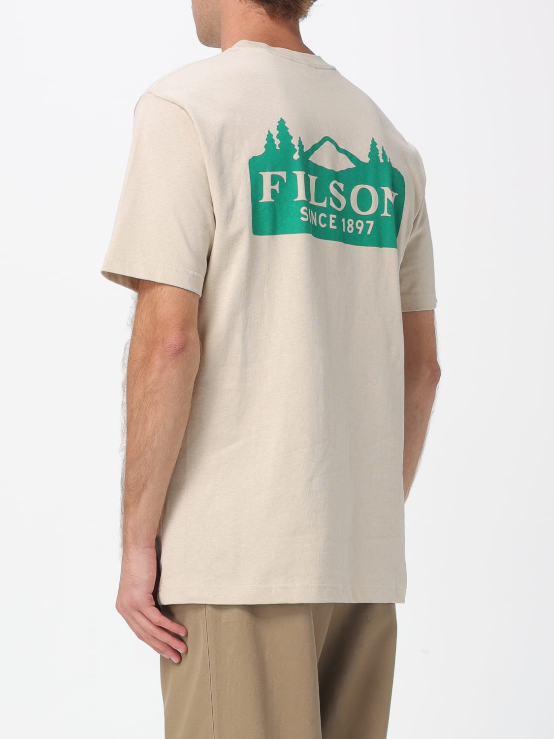 FILSON T-SHIRT: T-shirt men Filson, Ivory - Img 2