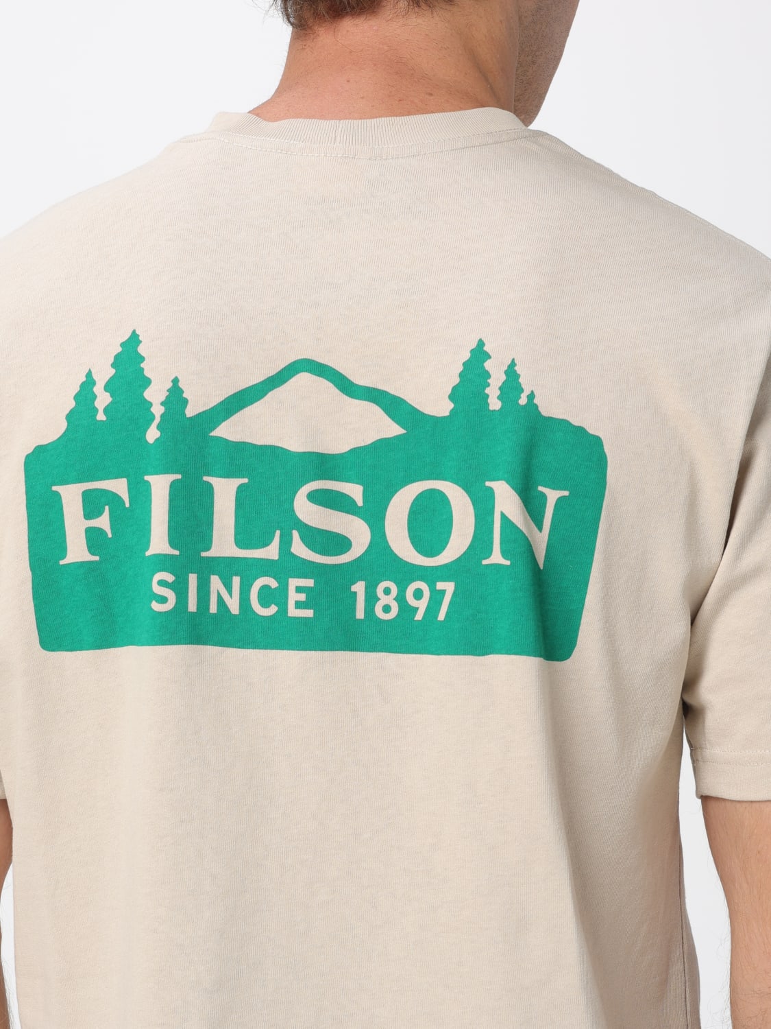 FILSON T-SHIRT: T-shirt men Filson, Ivory - Img 3