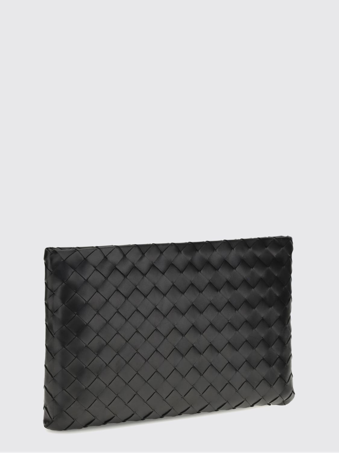 BOTTEGA VENETA CLUTCH: Clutch Medium Bottega Veneta in pelle intrecciata, Nero - Img 2