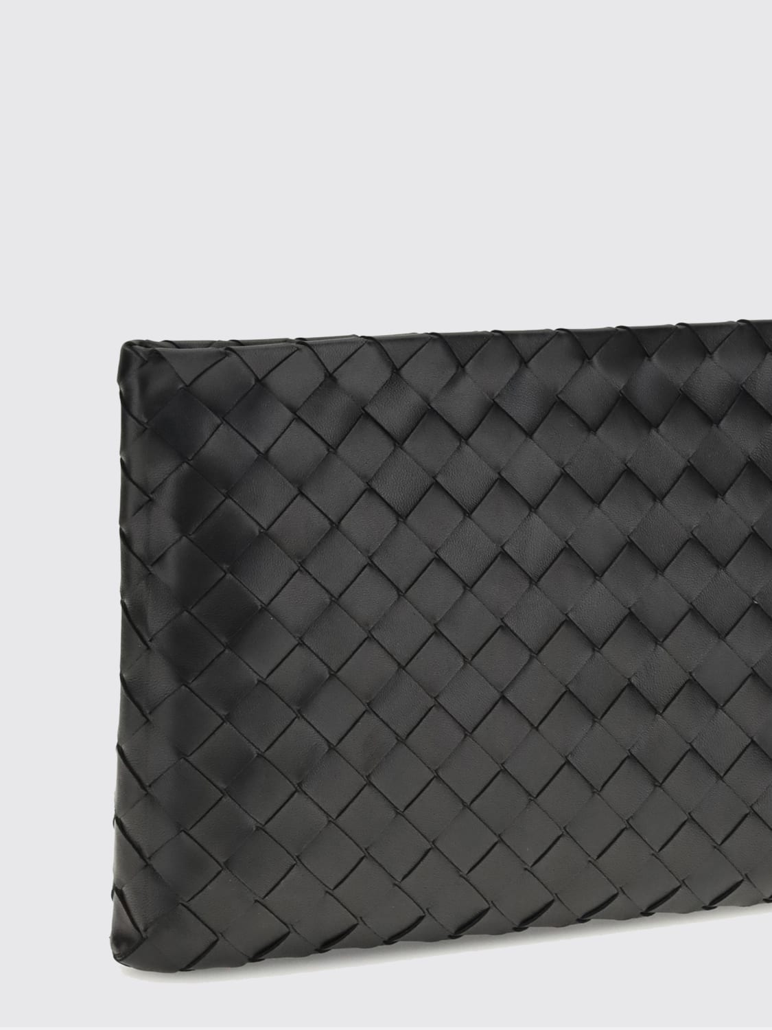 BOTTEGA VENETA CLUTCH: Clutch Medium Bottega Veneta in pelle intrecciata, Nero - Img 3