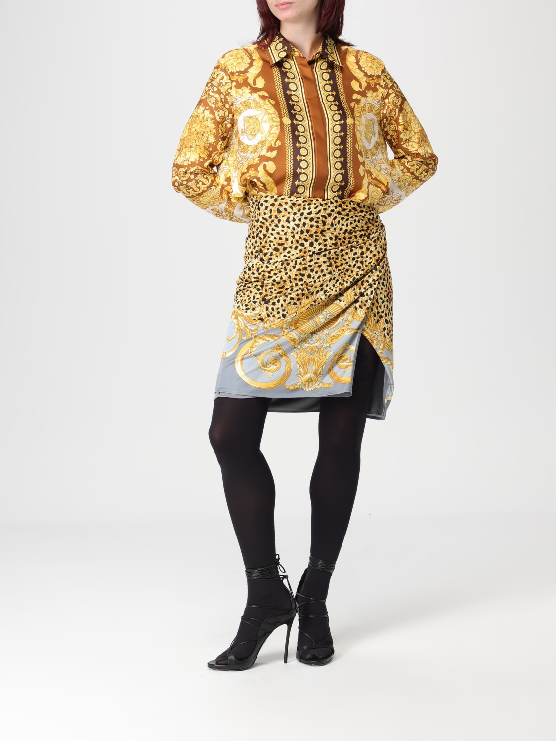 VERSACE SKIRT: Skirt woman Versace, Grey - Img 2