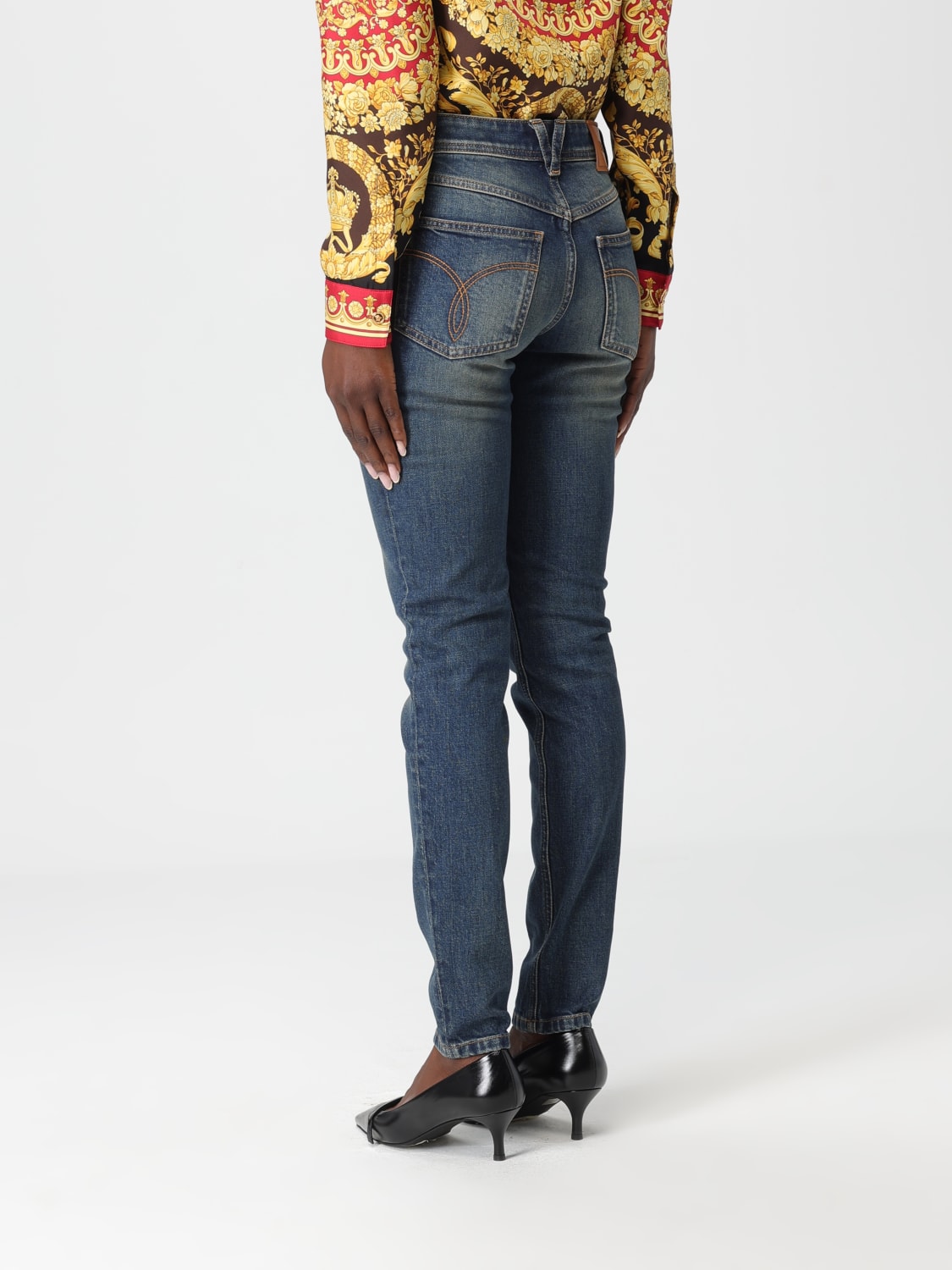 VERSACE 牛仔裤: 牛仔裤 女士 Versace, 牛仔布 - Img 3