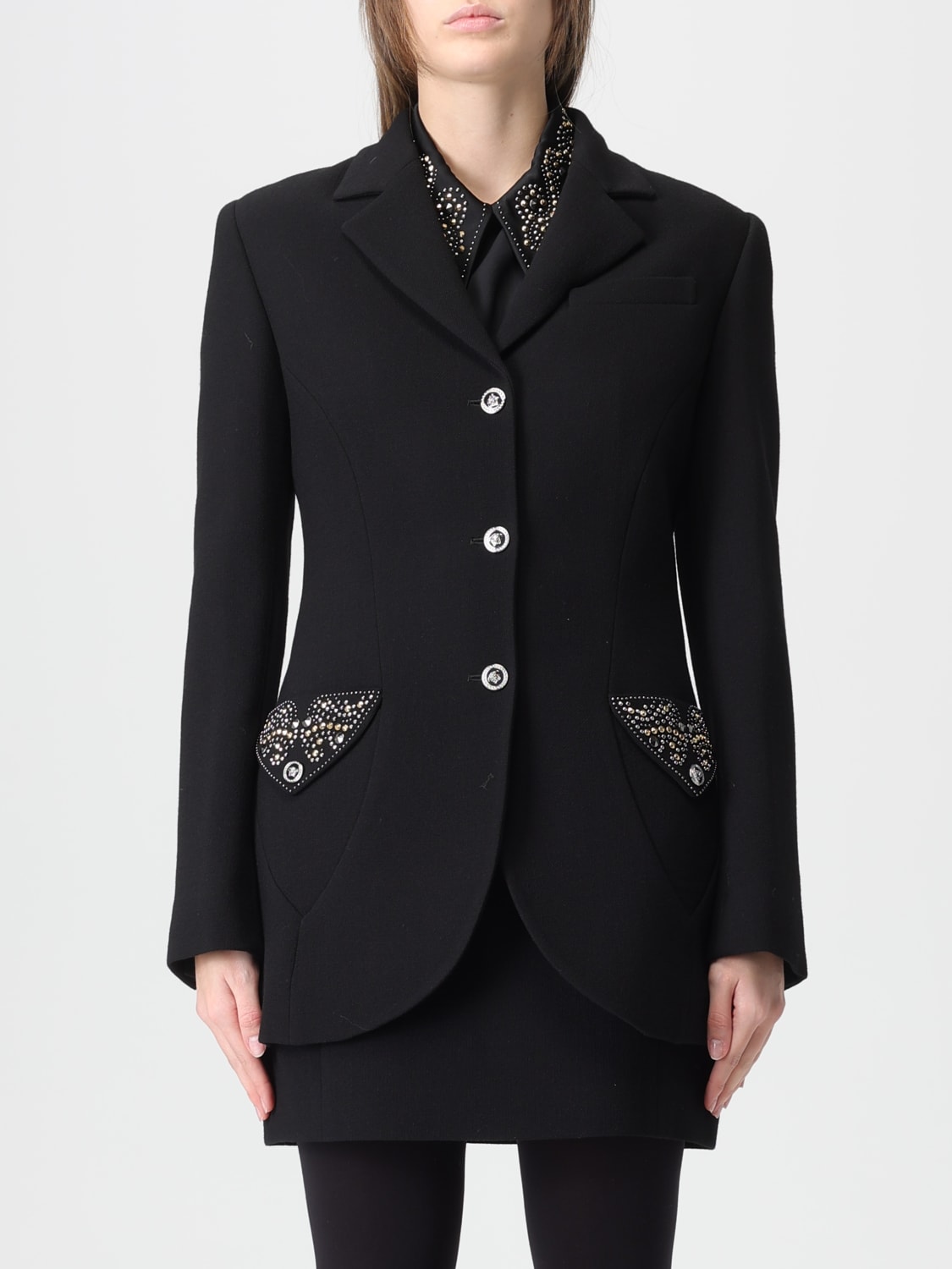 VERSACE JACKET: Jacket woman Versace, Black - Img 1