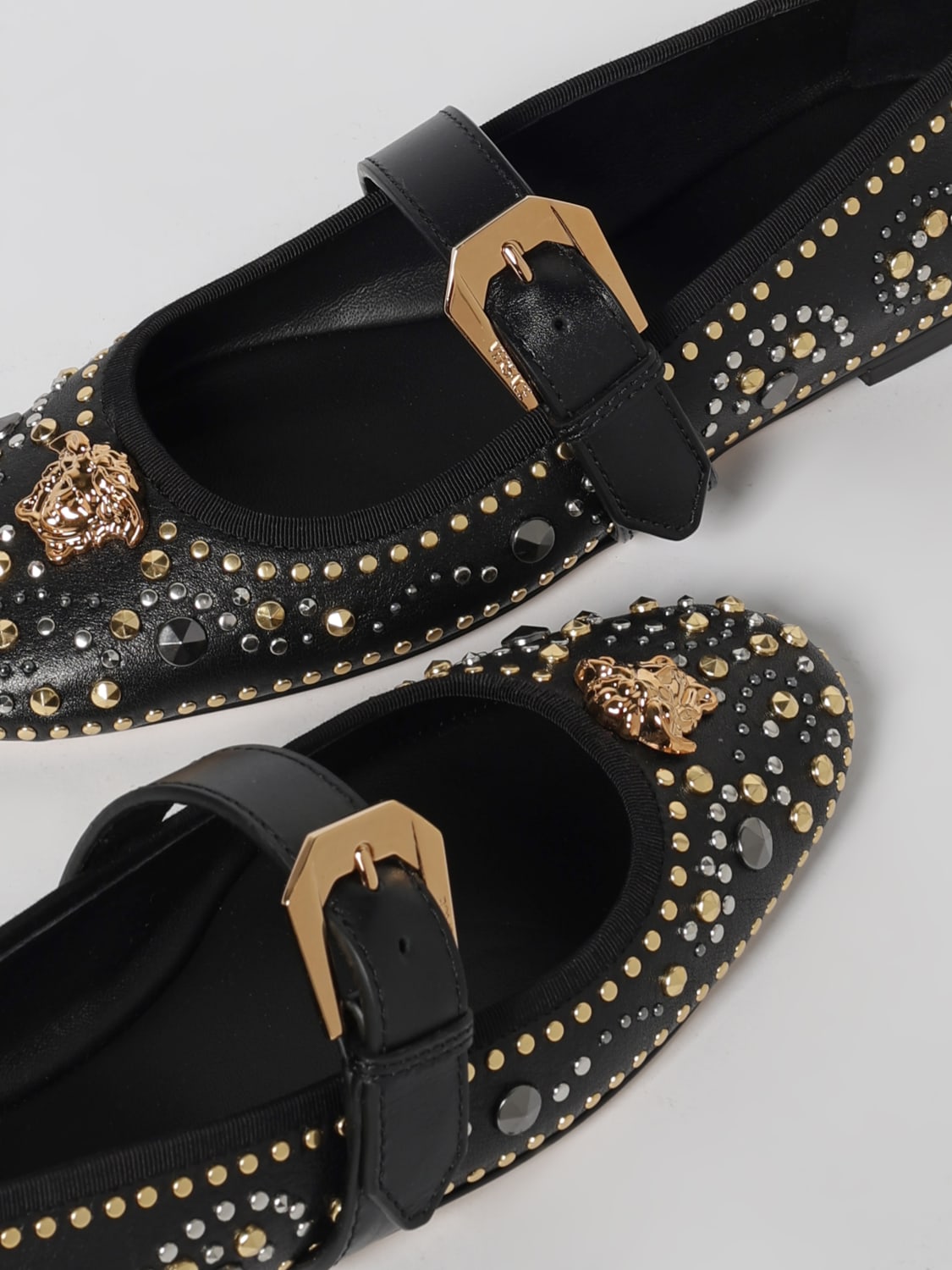 VERSACE BALLET FLAT: Shoes woman Versace, Black - Img 4