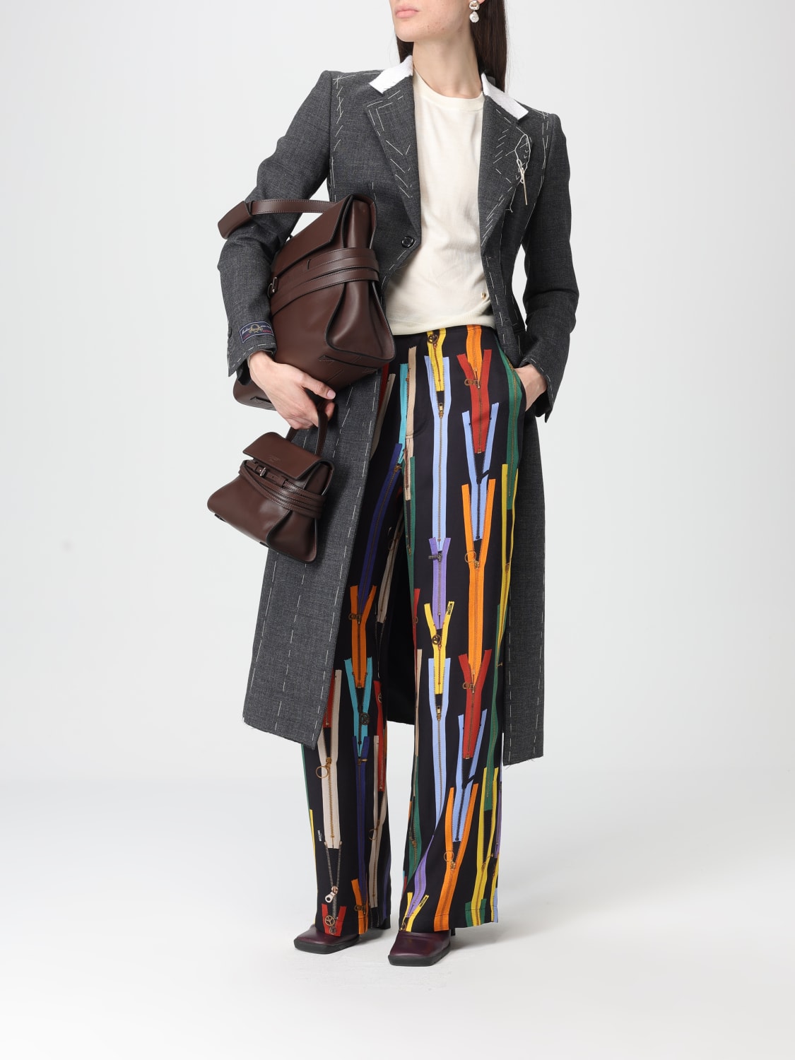 MOSCHINO COUTURE MINI BAG: Handbag woman Moschino Couture, Brown - Img 2