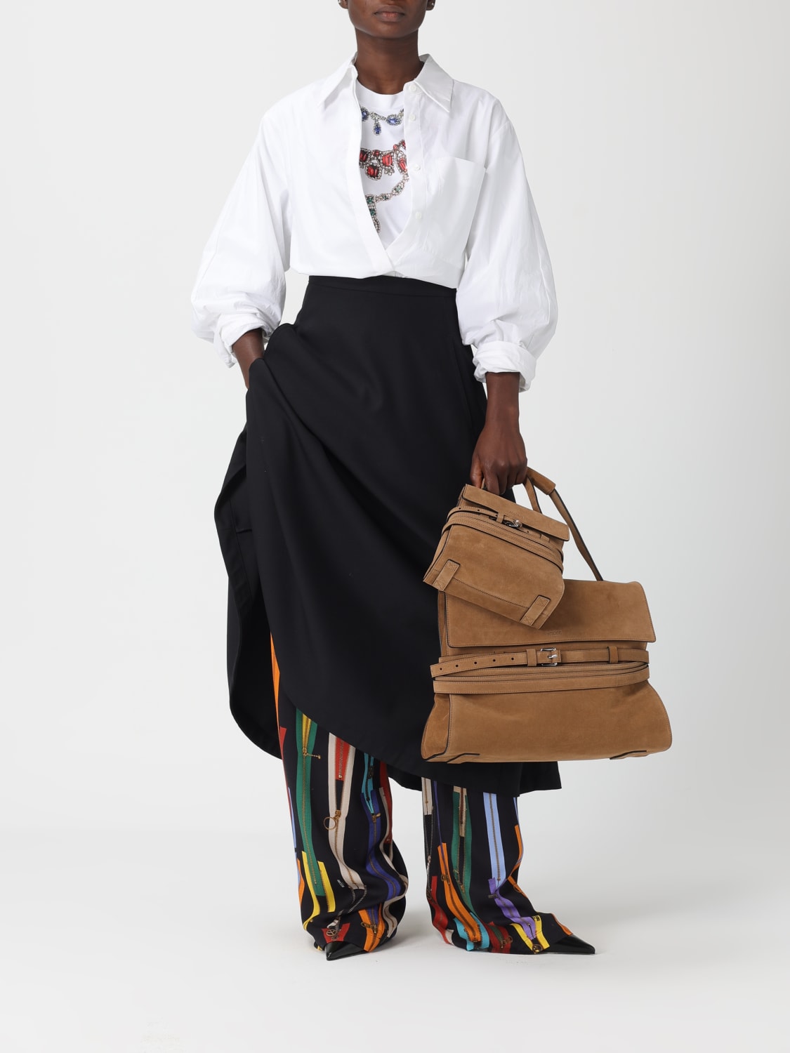 MOSCHINO COUTURE MINI BAG: Handbag woman Moschino Couture, Brown - Img 2