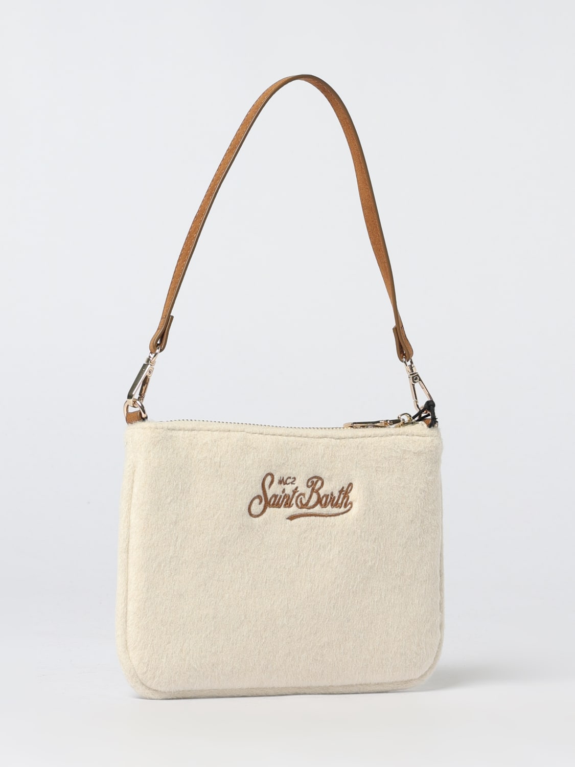 MC2 SAINT BARTH BORSA MINI: Borsa Parisienne Mini Mc2 Saint Barth in feltro, Bianco - Img 2