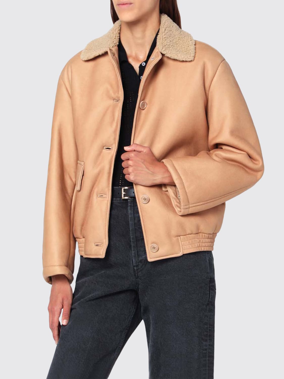 SALVATORE SANTORO GIACCA: Bomber Salvatore Santoro in pelle , Nudo - Img 3