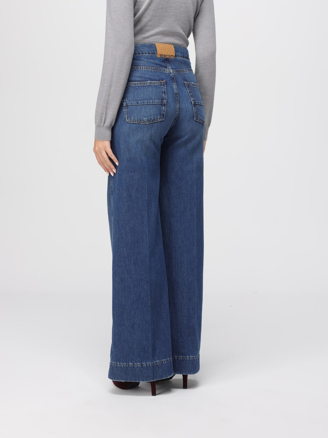 SEMICOUTURE VAQUEROS: Vaqueros mujer Semicouture, Azul Oscuro - Img 2