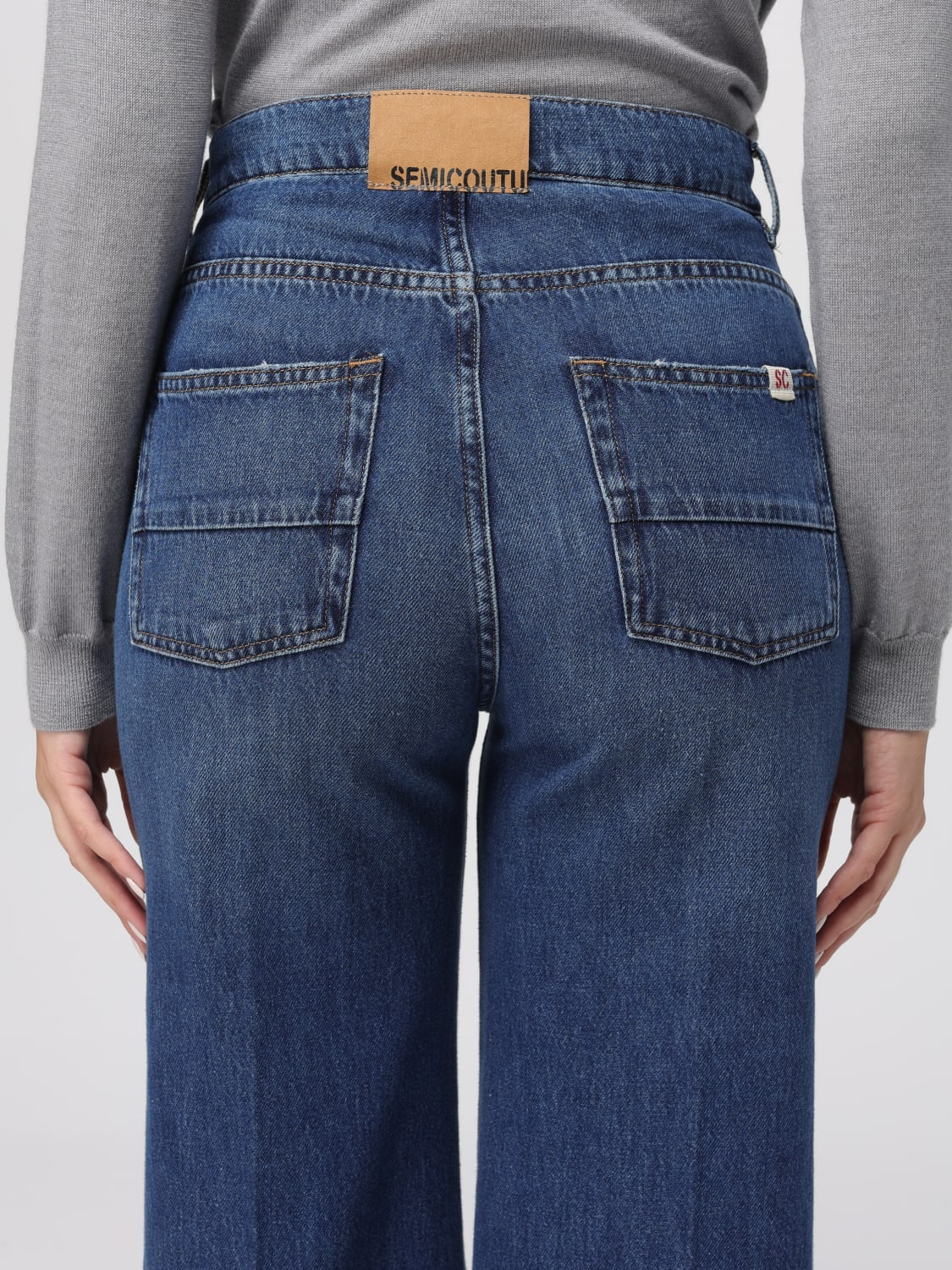 SEMICOUTURE VAQUEROS: Vaqueros mujer Semicouture, Azul Oscuro - Img 3