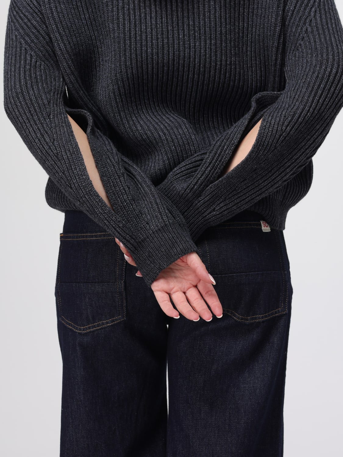 SEMICOUTURE PULLOVER: Pullover damen Semicouture, Grau - Img 3