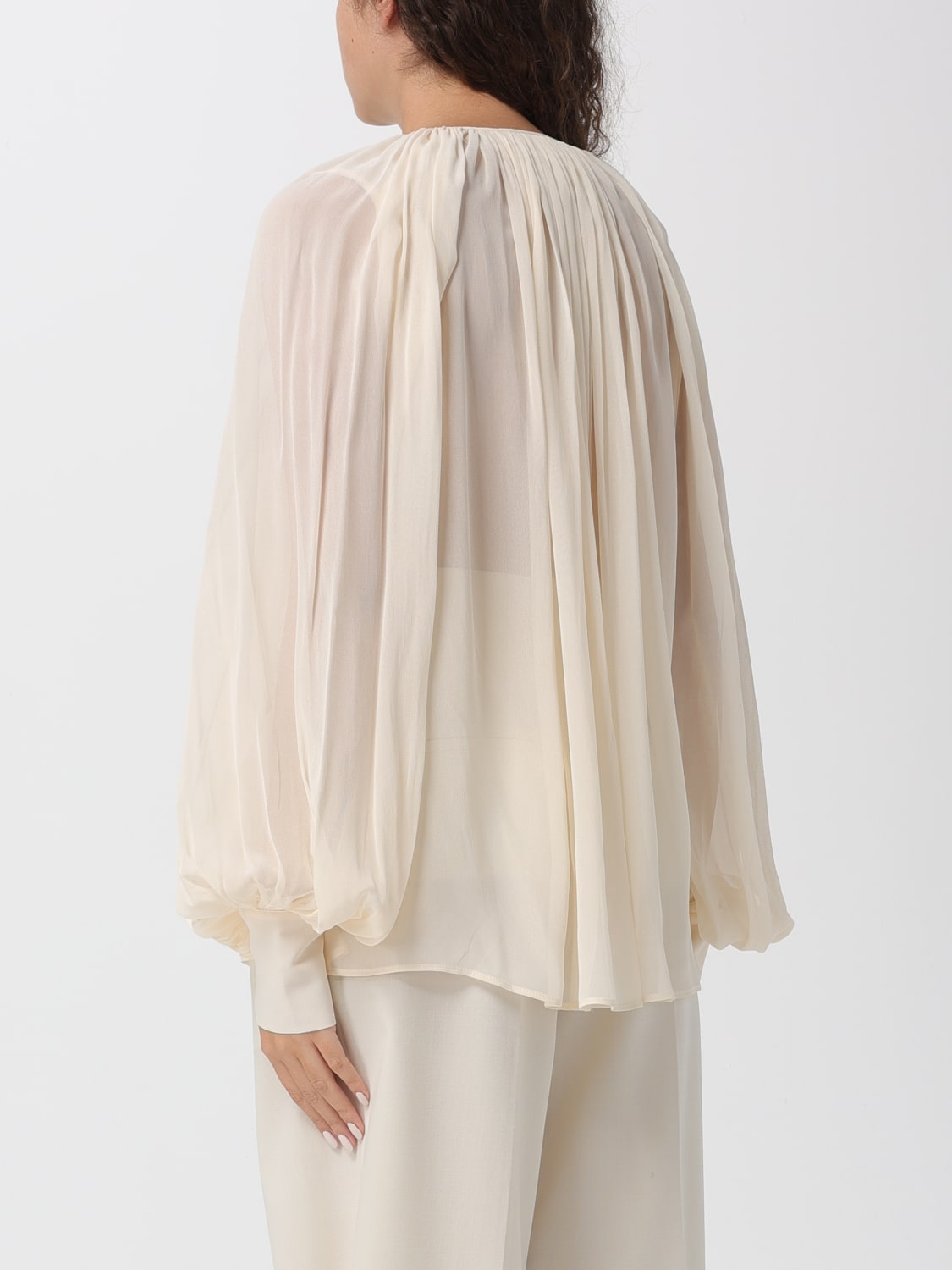 SEMICOUTURE TOP: Camisa mujer Semicouture, Marfil - Img 2