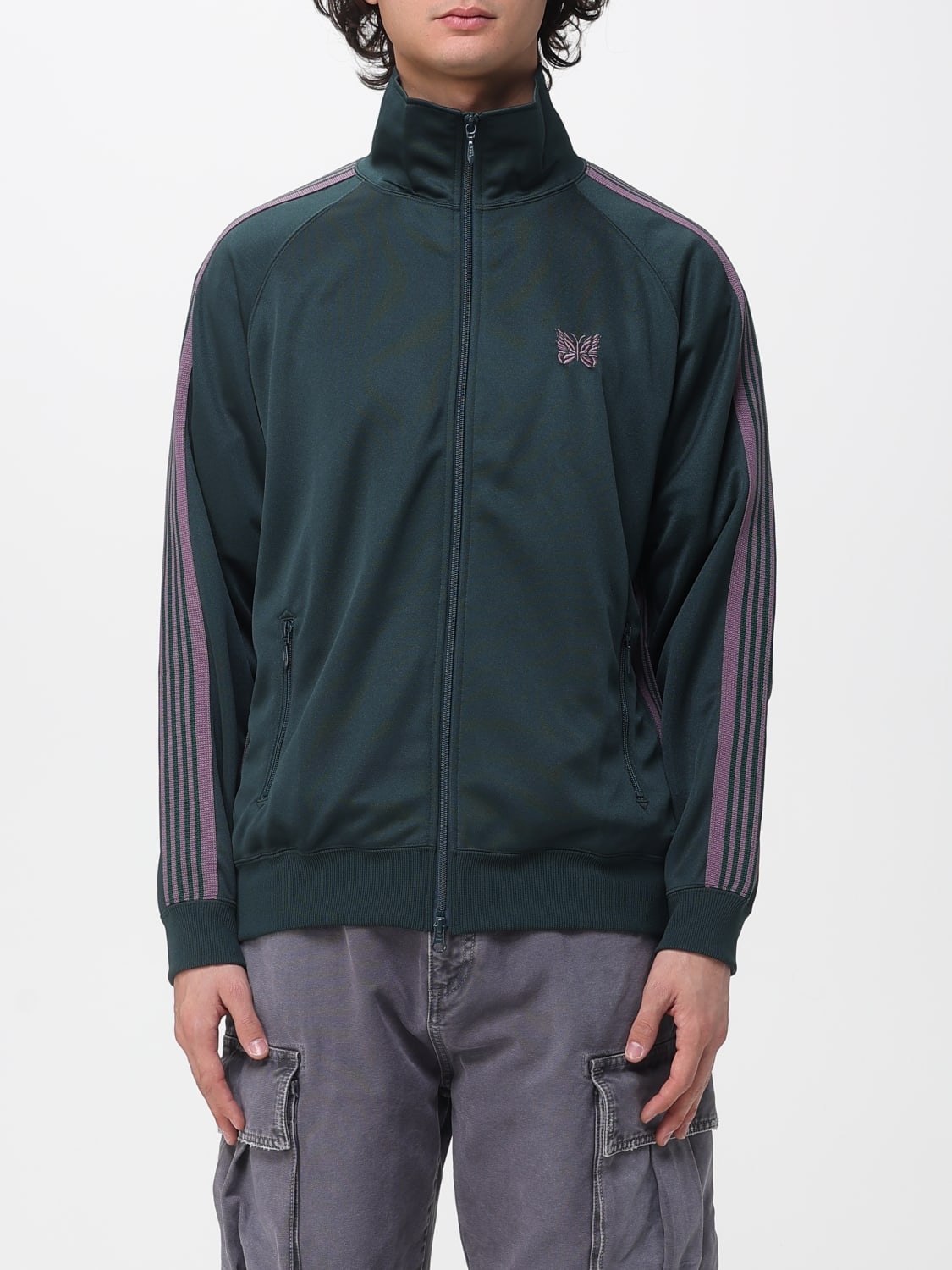 NEEDLES SWEATSHIRT: Sweater men Needles, Green - Img 1