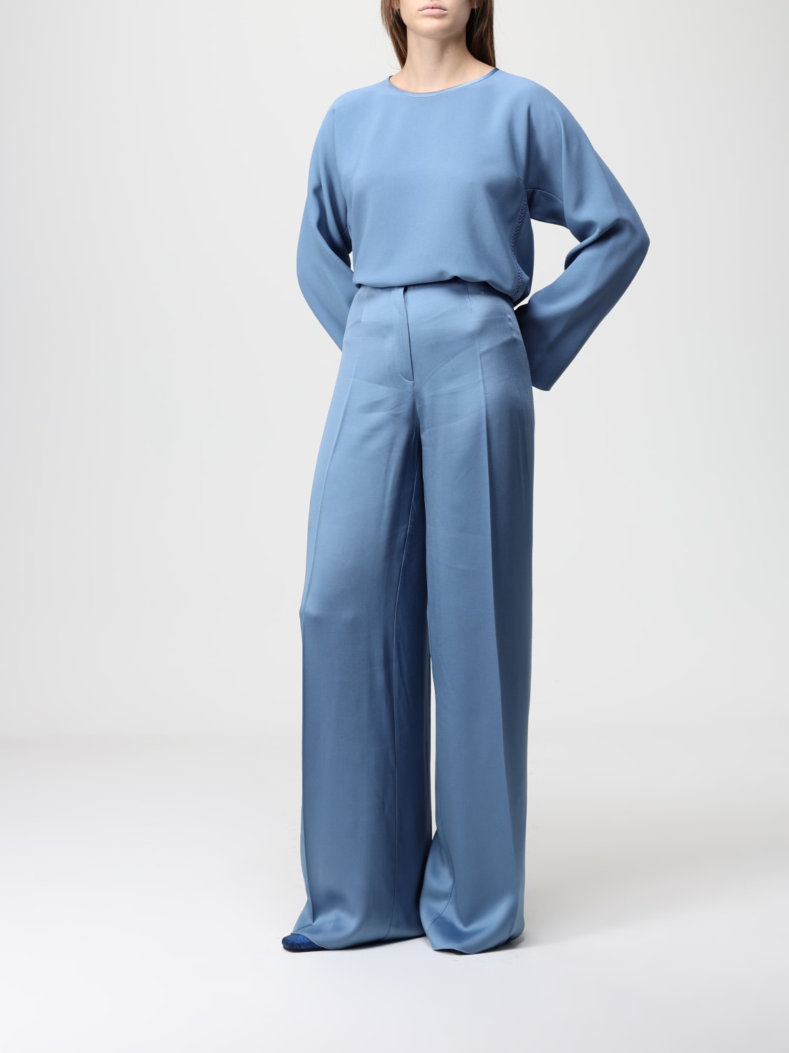 FORTE FORTE PANTS: Pants woman Forte Forte, Sky Blue - Img 2