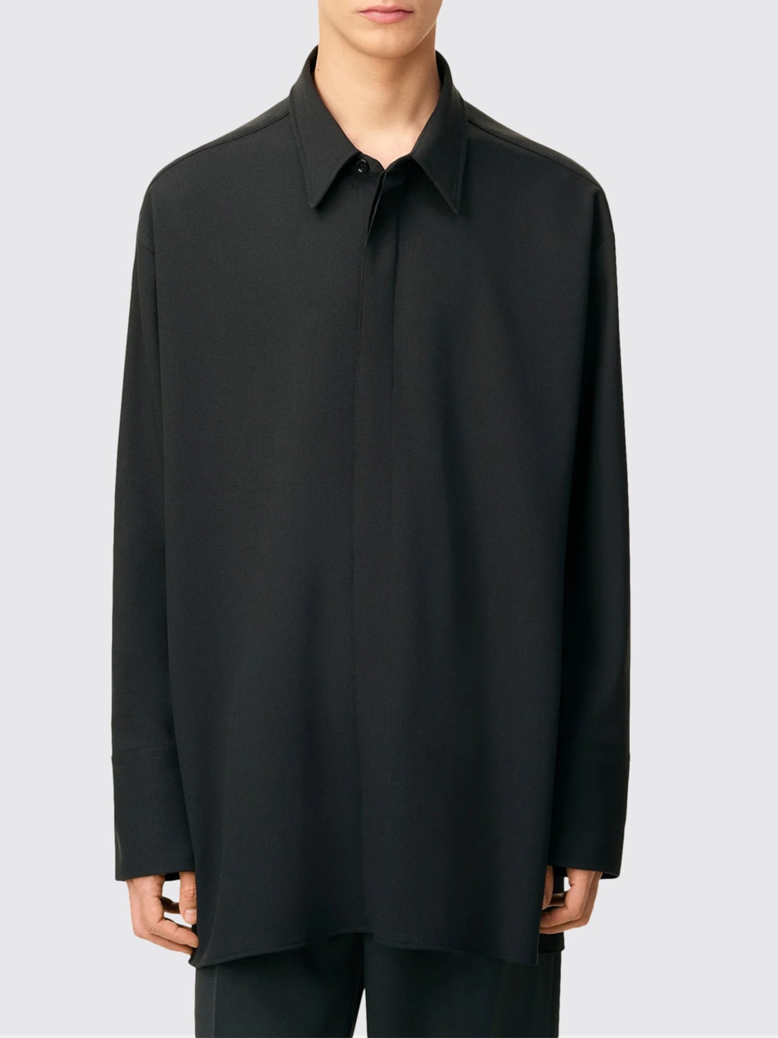 AMI PARIS CAMICIA: Camicia in lana e cashmere Ami Paris, Grigio - Img 1