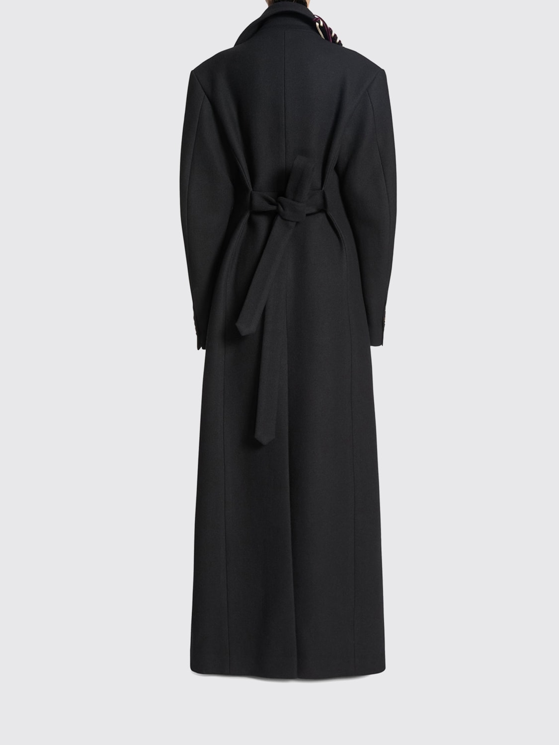 DRIES VAN NOTEN 大衣: 大衣 女士 Dries Van Noten, 黑色 - Img 2