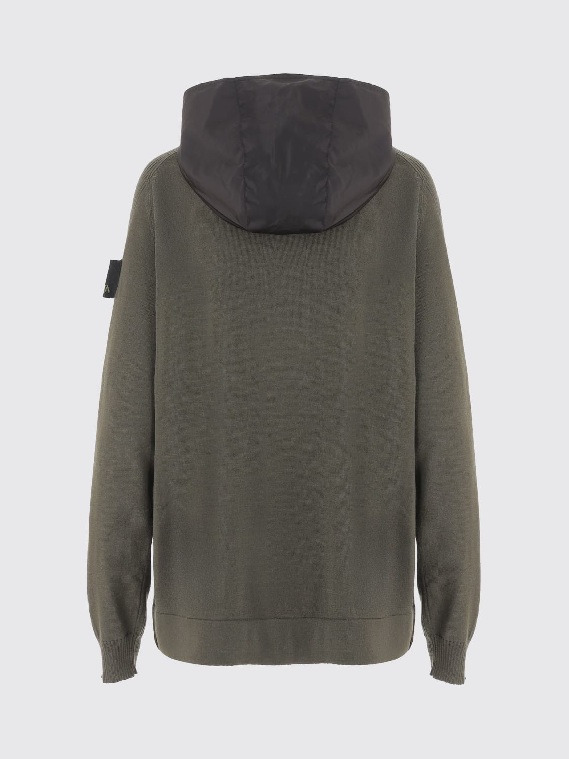 PREMIATA MAGLIA: Cardigan di lana merino con cappuccio Premiata, Verde - Img 2