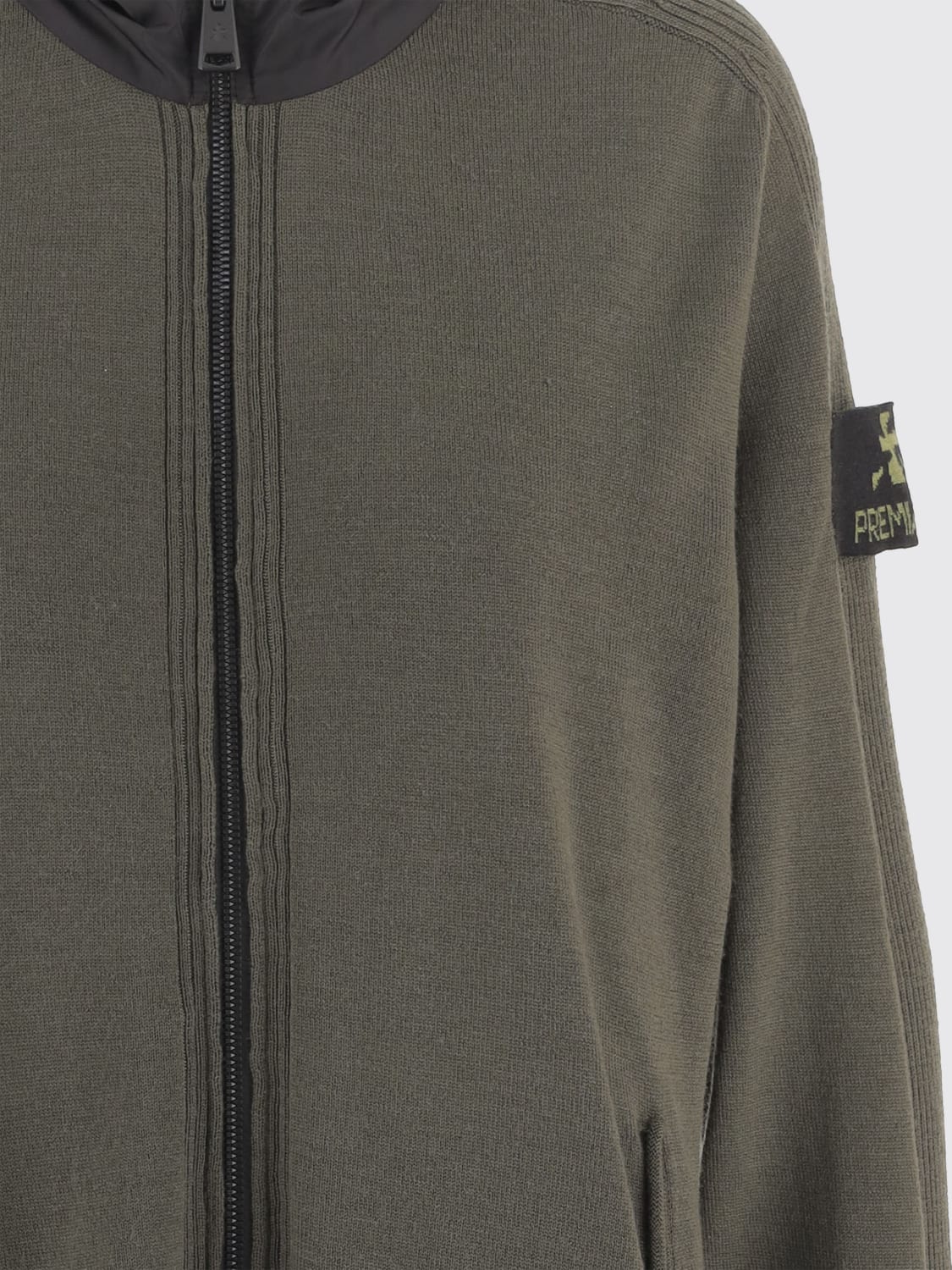 PREMIATA MAGLIA: Cardigan di lana merino con cappuccio Premiata, Verde - Img 3