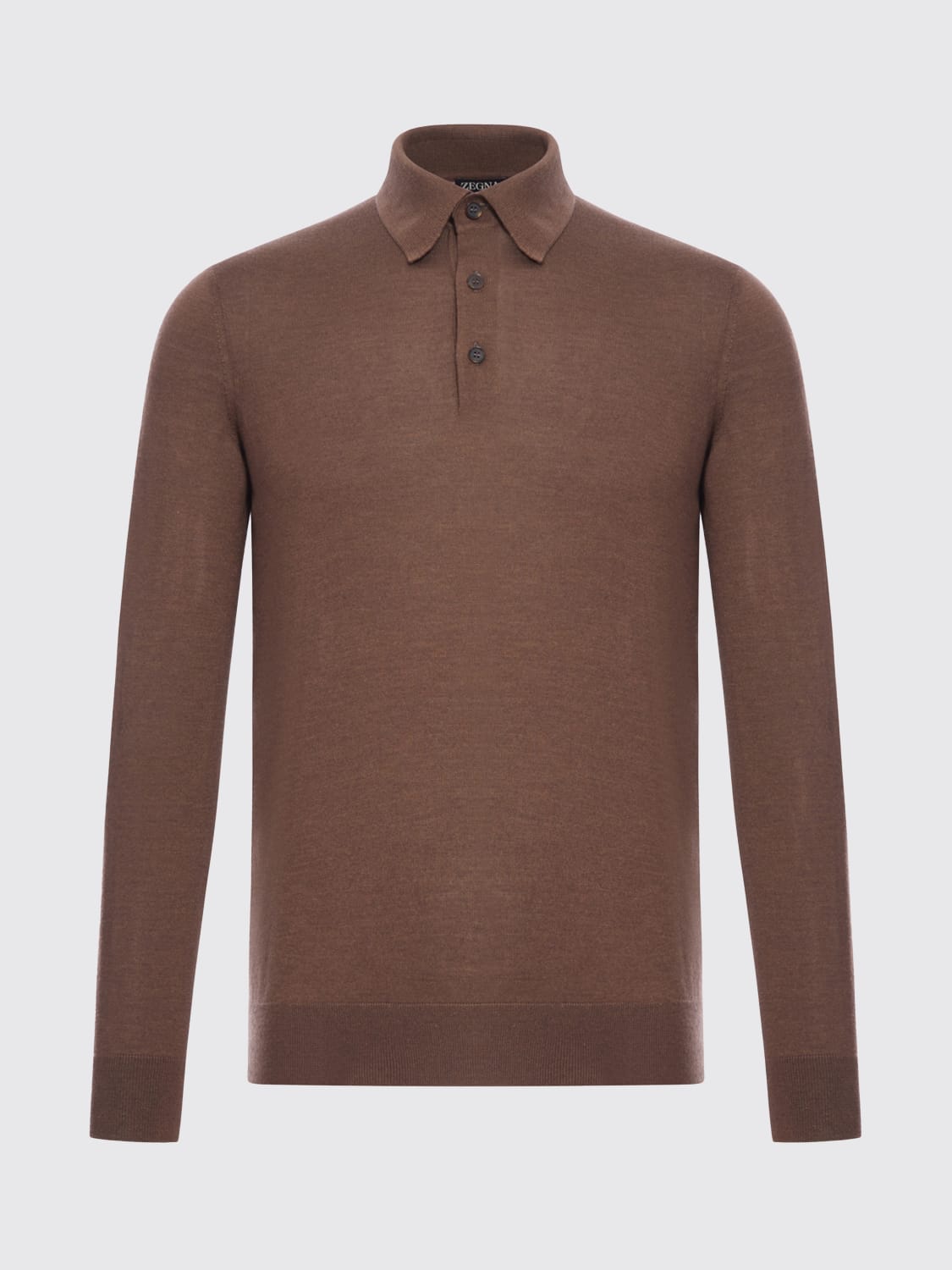 ZEGNA POLO SHIRT: Sweater men Zegna, Brown - Img 1