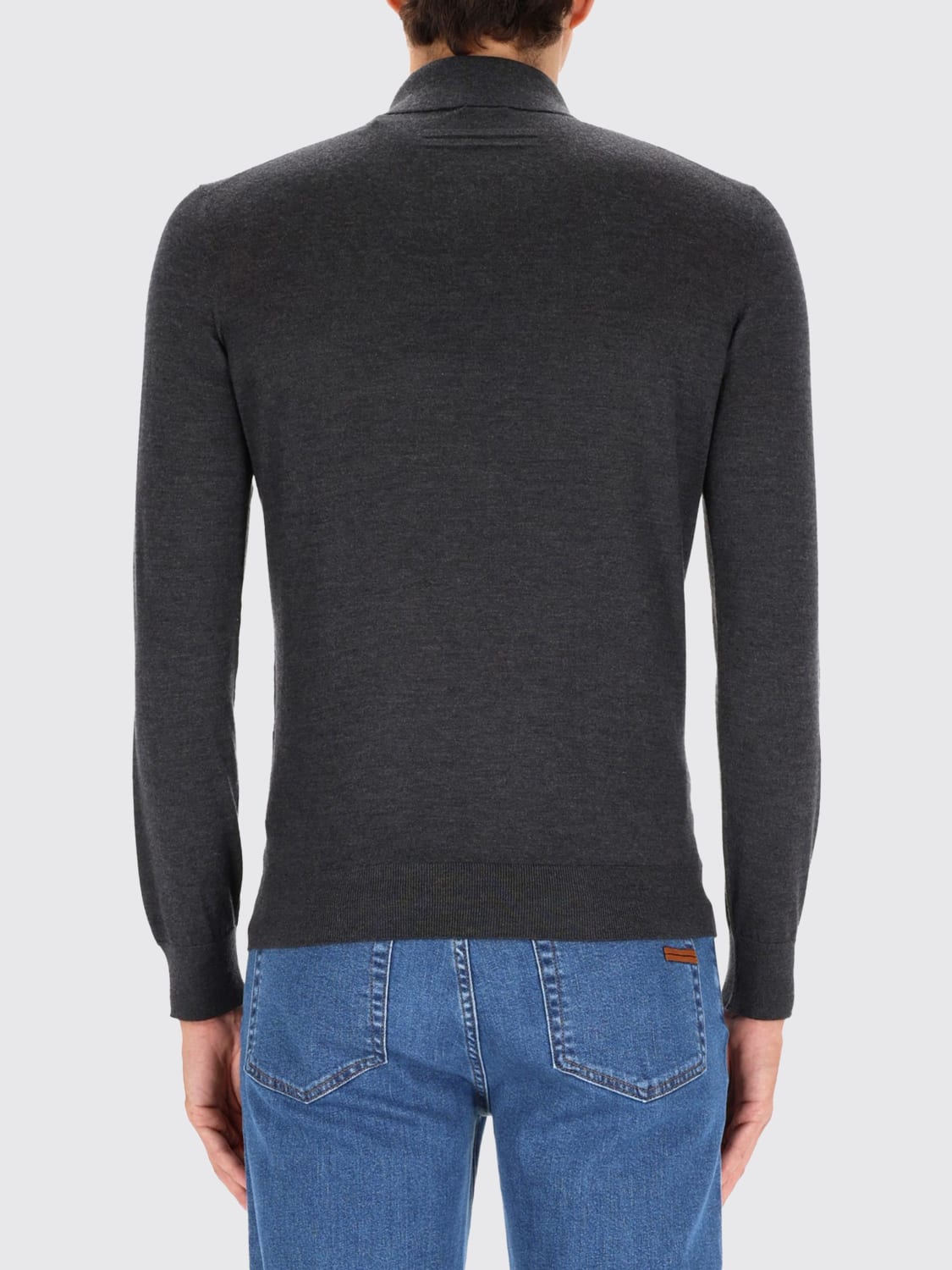 ZEGNA POLO SHIRT: Sweater men Zegna, Charcoal - Img 3