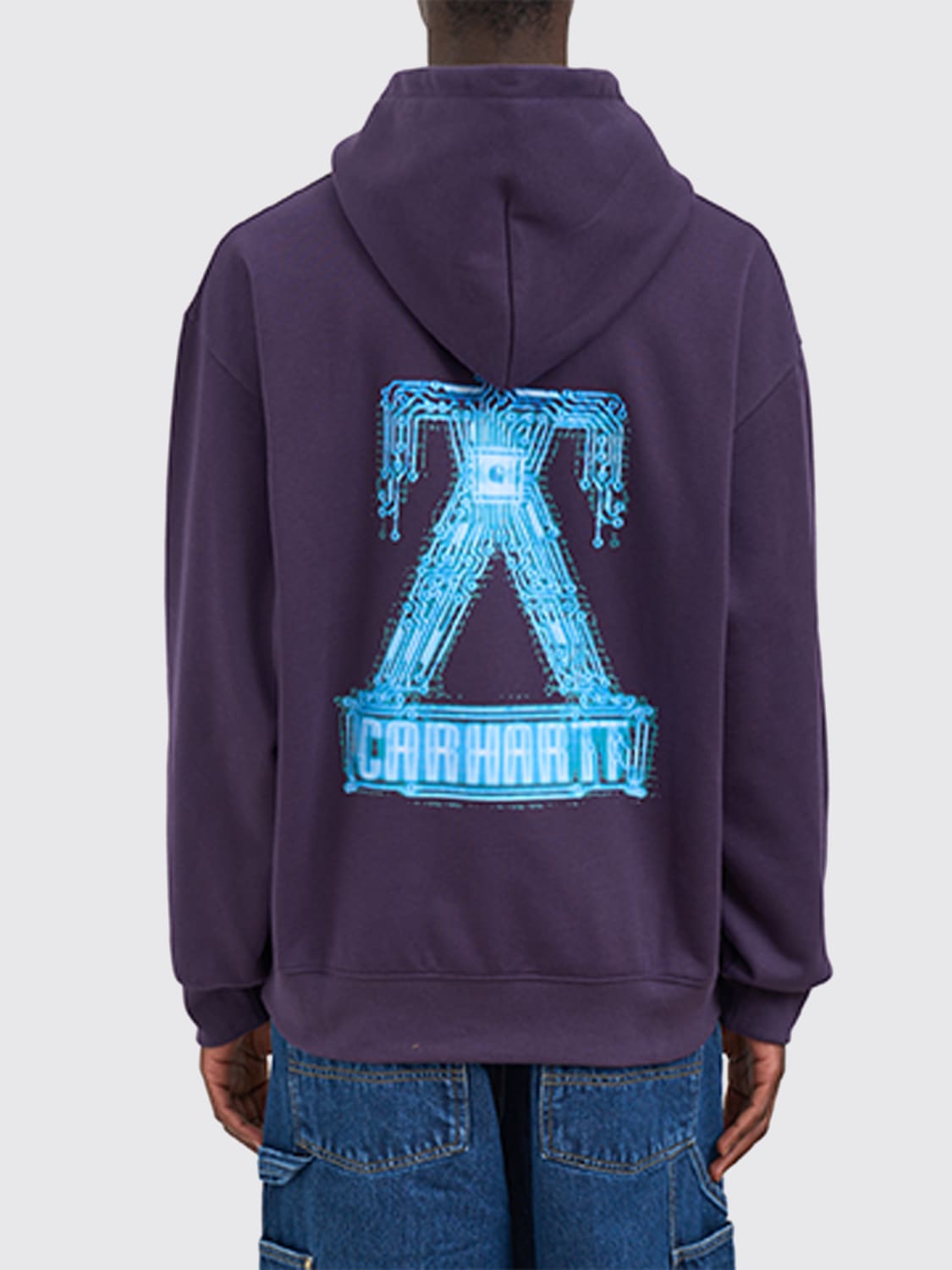 CARHARTT WIP FELPA: Felpa con cappuccio Carhartt Wip in misto cotone , Viola - Img 2