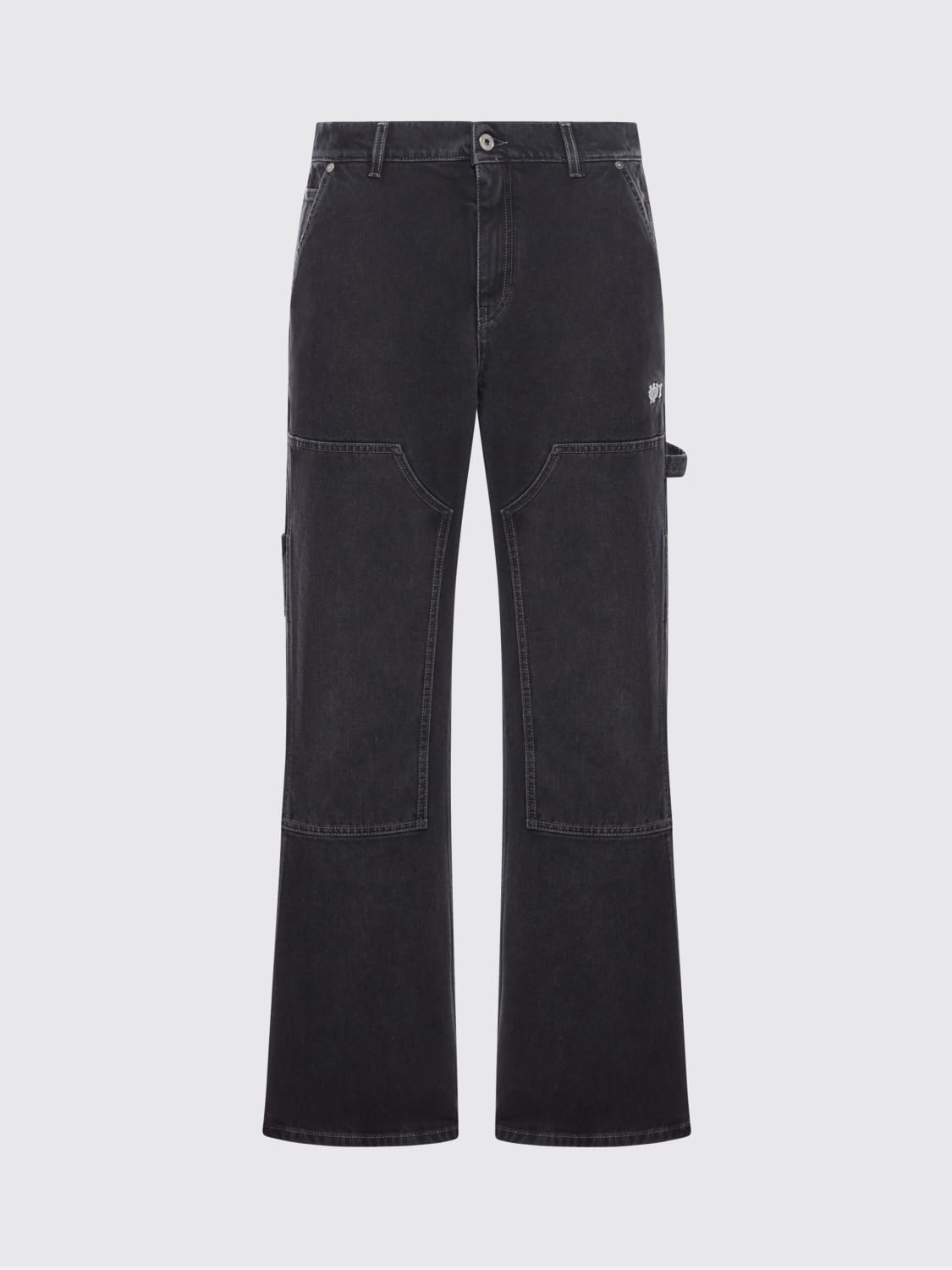 OFF-WHITE 牛仔裤: 牛仔裤 男士 Off-white, 黑色 - Img 1